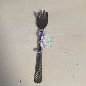 The all you can eat Diet Whimsical Stainless Steel Fork with “tines” bent.